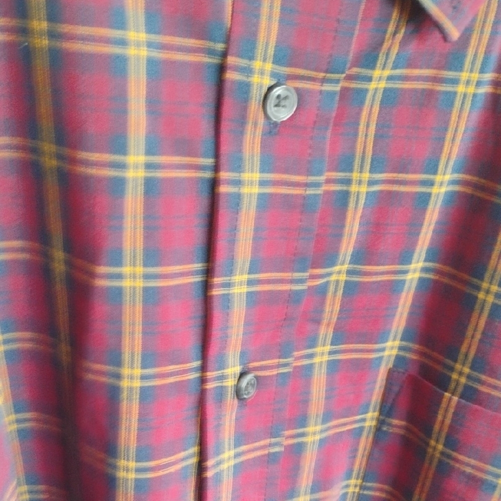 Plaid Button-Up Shirt